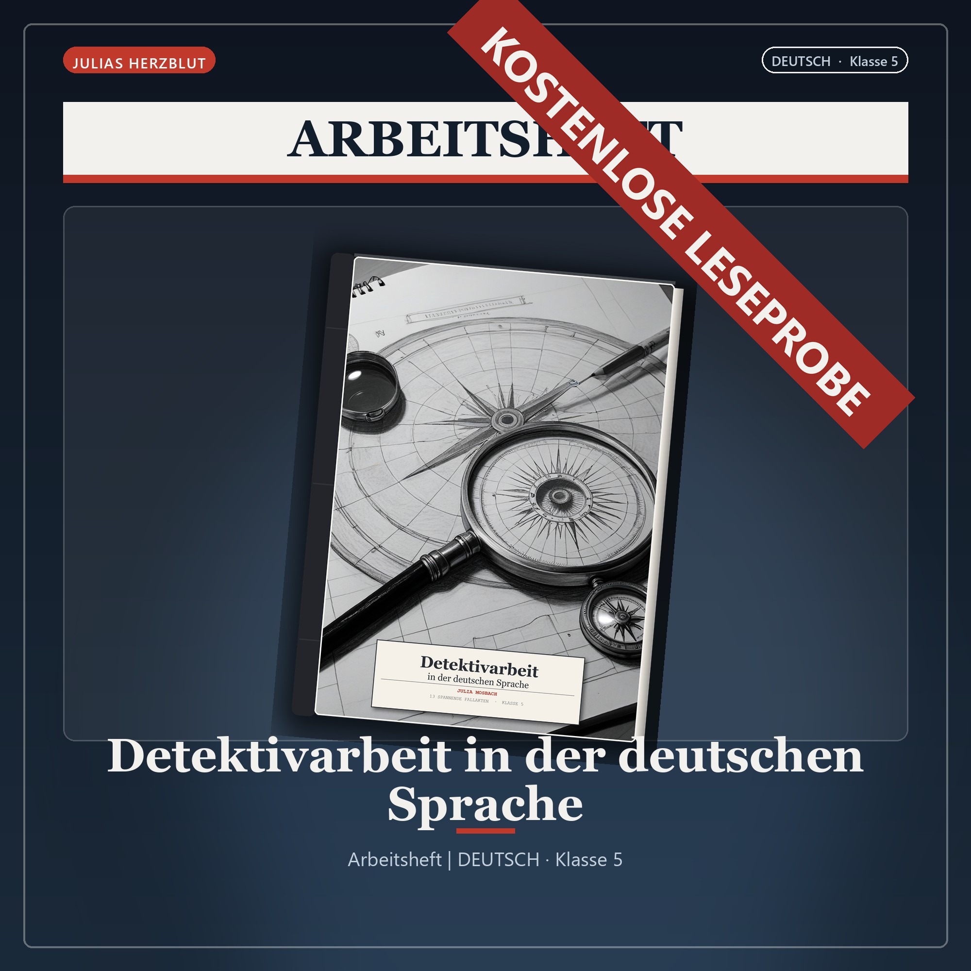Gratis-Leseprobe: Detektivarbeit in der deutschen Sprache (Klasse 5)