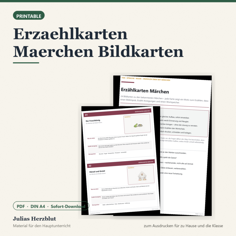 Märchen-Erzählkarten für den Kindergarten