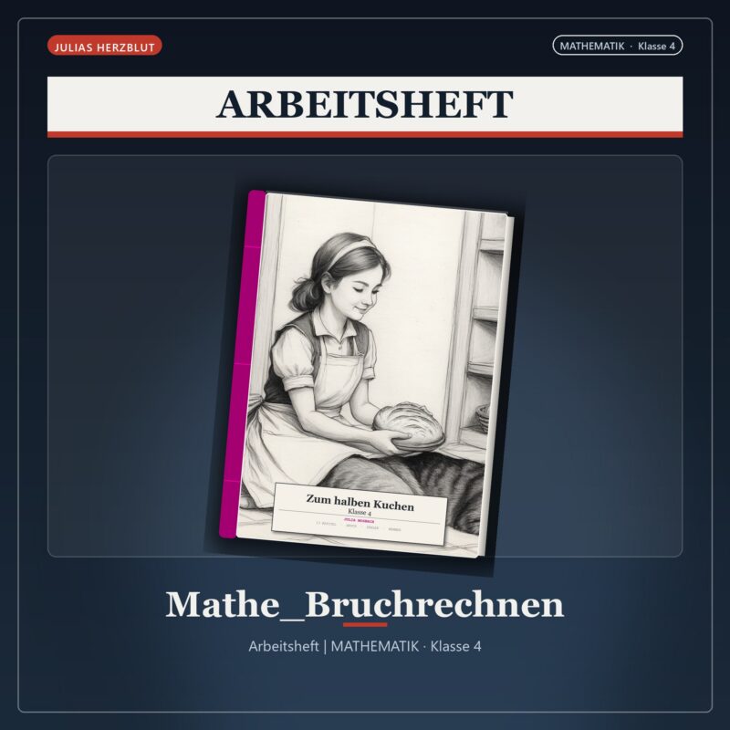 Zum halben Kuchen Mathematik Klasse 4 - Bruchrechnen