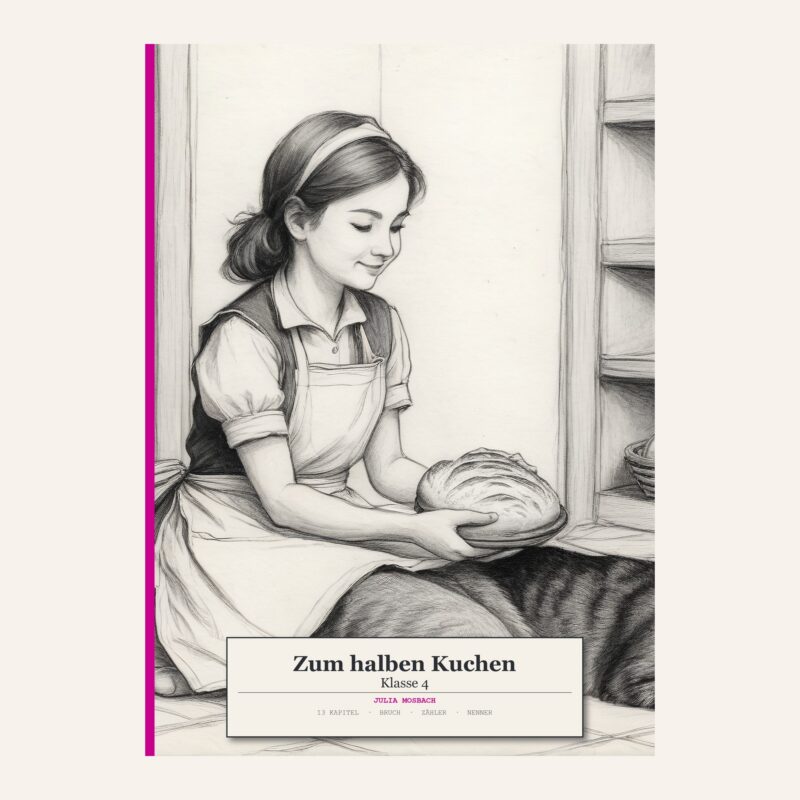 Zum halben Kuchen Mathematik Klasse 4 - Bruchrechnen