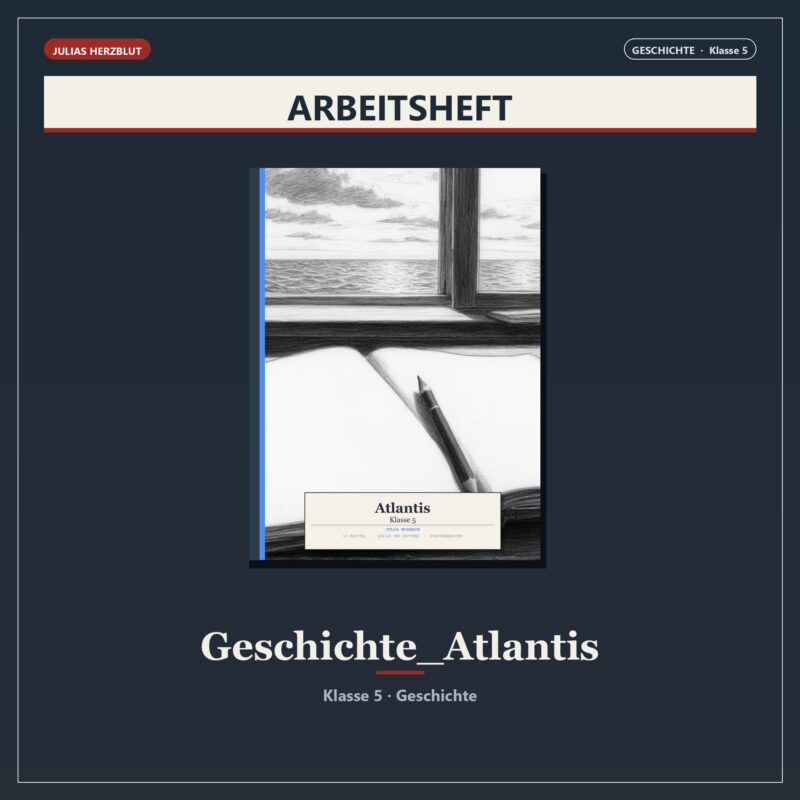 Die alte Karte Atlantis: Was erzählt wird und was wir wissen können - ein Arbeitsheft für die Klasse 5