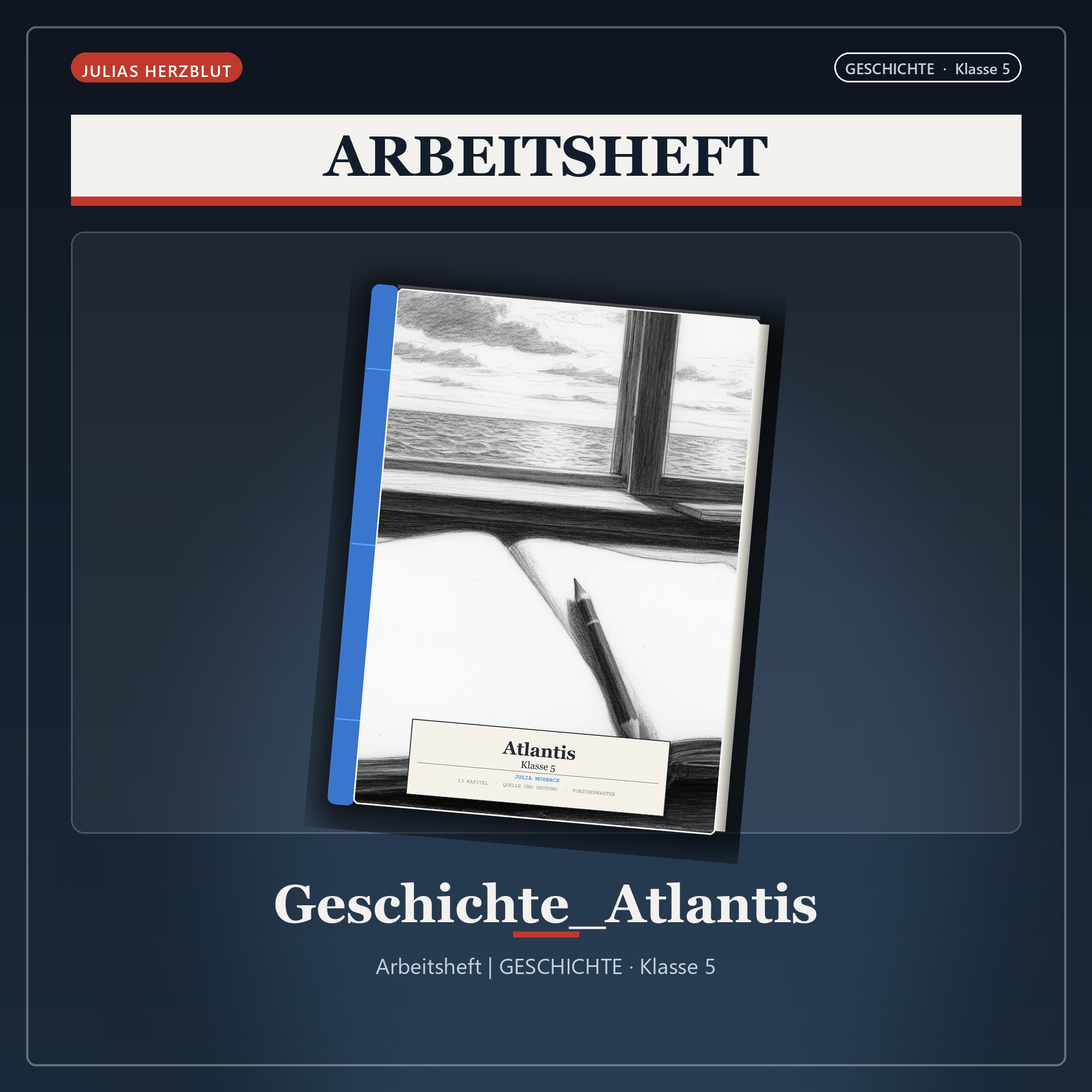 Die alte Karte Atlantis: Was erzählt wird und was wir wissen können - ein Arbeitsheft für die Klasse 5