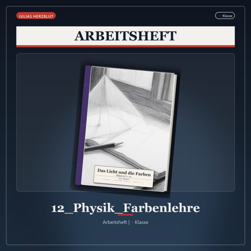 Das Licht und die Farben – Werkstatt zur Goetheschen Farbenlehre (Klasse 6/7 und 12)