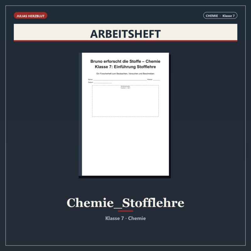 Bruno erforscht die Stoffe – Chemie Klasse 7: Einführung Stofflehre