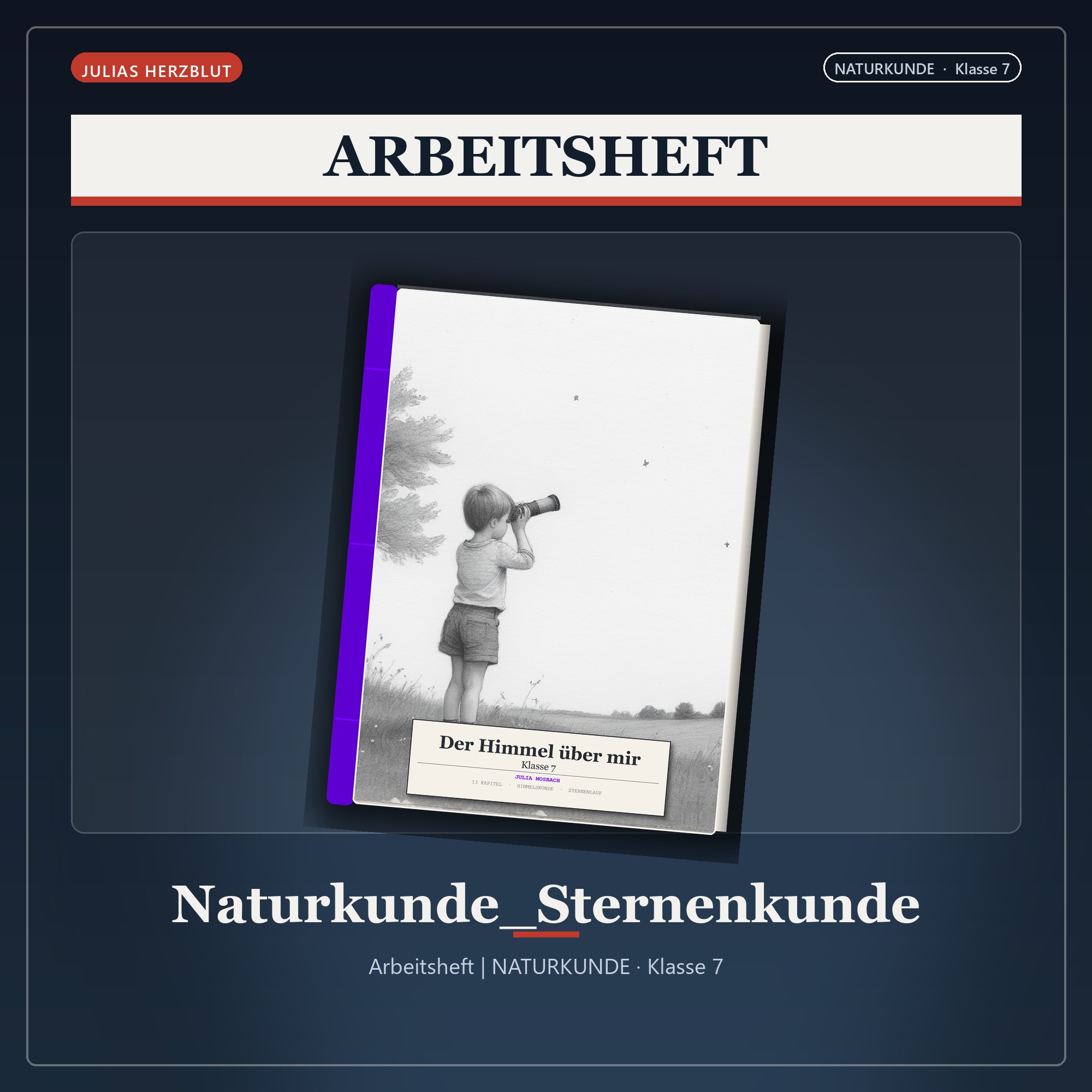 Der Himmel über mir Sternenkunde und Planetenrhythmen - ein Arbeitsheft für die Klasse 7