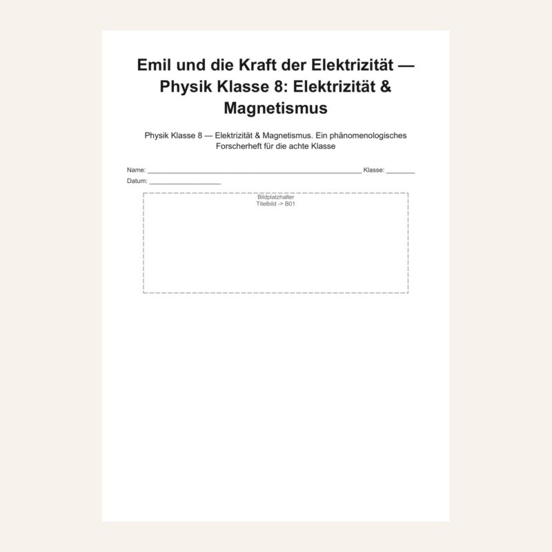Emil und die Kraft der Elektrizität — Physik Klasse 8: Elektrizität & Magnetismus