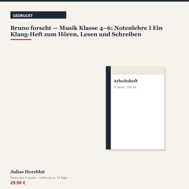 Bruno forscht — Musik Klasse 4–6: Notenlehre I