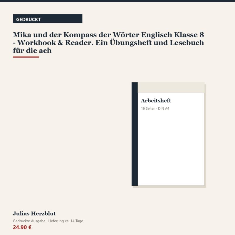 Mika und der Kompass der Wörter Englisch Klasse 8 - Workbook & Reader