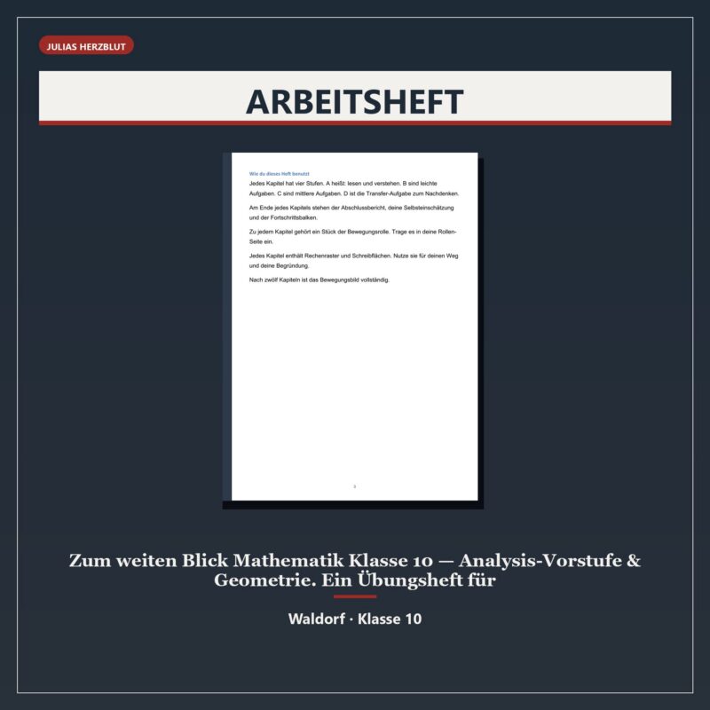 Zum weiten Blick Mathematik Klasse 10 — Analysis-Vorstufe & Geometrie