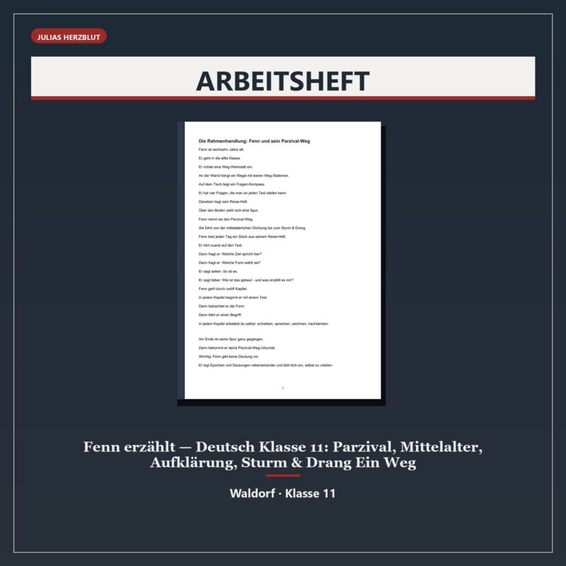 Fenn erzählt — Deutsch Klasse 11: Parzival, Mittelalter, Aufklärung, Sturm & Drang