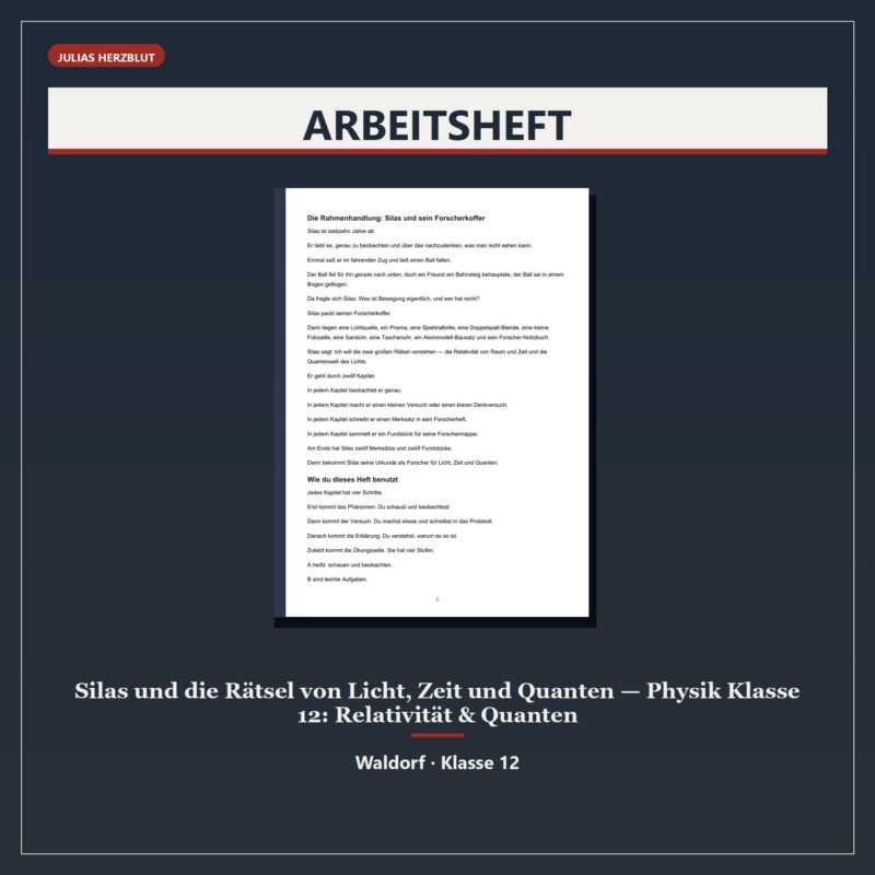 Silas und die Rätsel von Licht, Zeit und Quanten — Physik Klasse 12: Relativität & Quantenphänomene