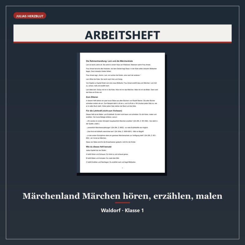 Märchenland Märchen hören, erzählen, malen - ein Bilder- und Erzählheft für die Klasse 1
