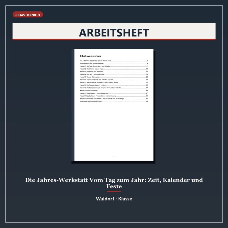 Die Jahres-Werkstatt – Vom Tag zum Jahr (Klasse 3 und 4)