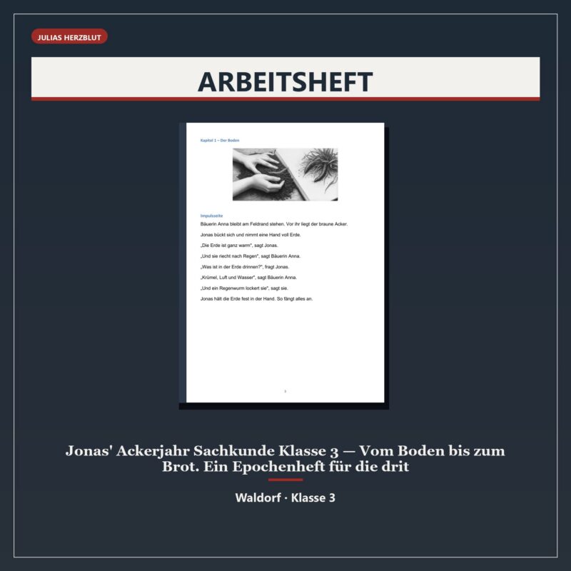 Jonas' Ackerjahr Sachkunde Klasse 3 — Vom Boden bis zum Brot