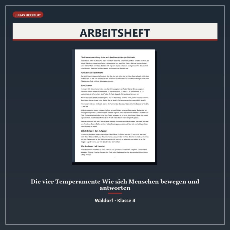 Die vier Temperamente Wie sich Menschen bewegen und antworten - für die Klasse 4 bis 6