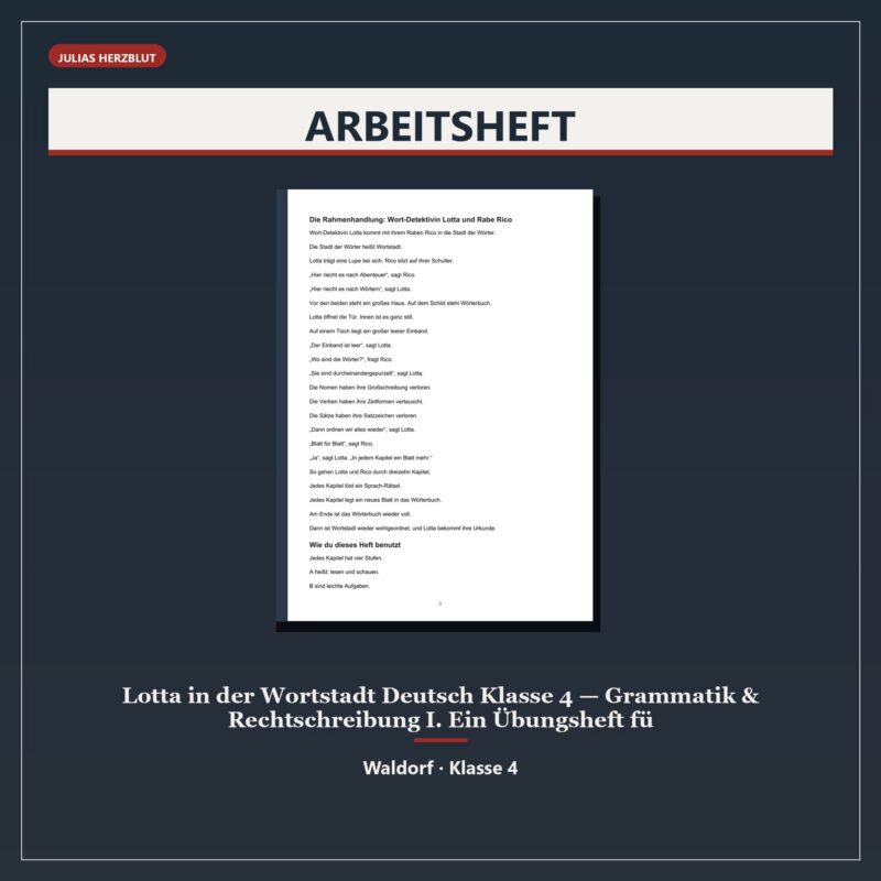 Lotta in der Wortstadt Deutsch Klasse 4 — Grammatik & Rechtschreibung I
