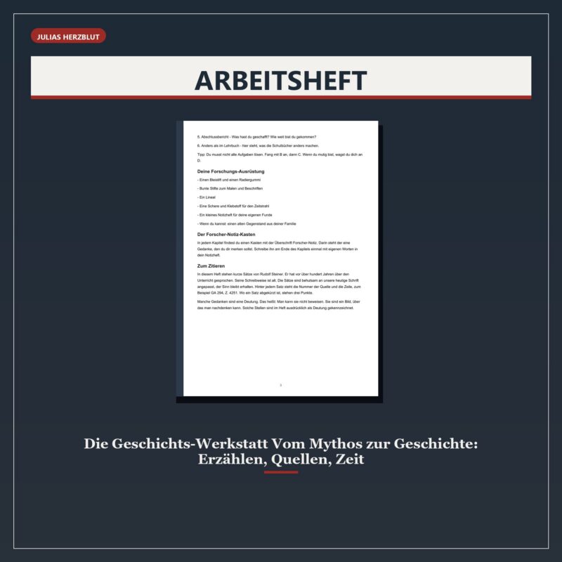 Die Geschichts-Werkstatt – Vom Mythos zur Geschichte (Klasse 5 und 6)