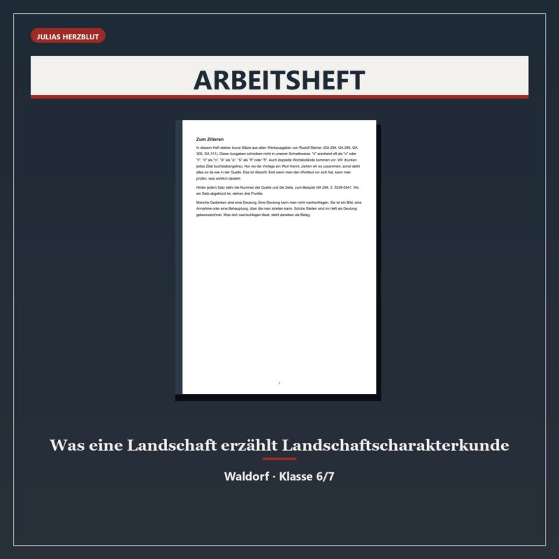 Was eine Landschaft erzählt – Landschaftscharakterkunde (Klasse 6/7 und 12)