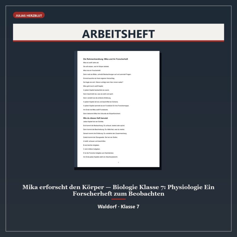 Mika erforscht den Körper — Biologie Klasse 7: Physiologie
