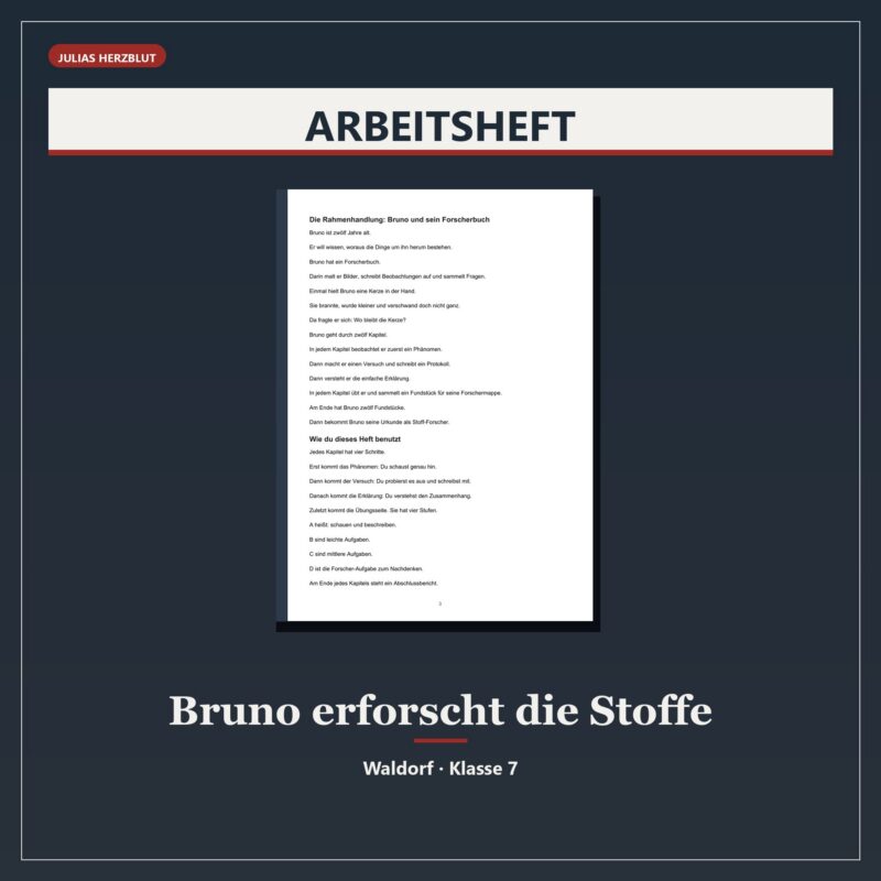 Bruno erforscht die Stoffe – Chemie Klasse 7: Einführung Stofflehre