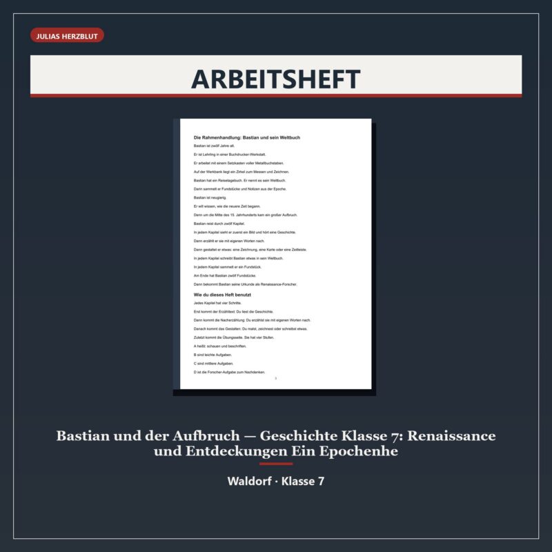 Bastian und der Aufbruch — Geschichte Klasse 7: Renaissance und Entdeckungen