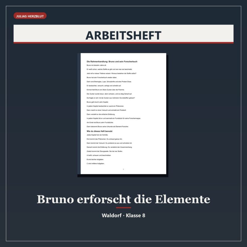 Bruno erforscht die Elemente – Chemie Klasse 8: Chemie II (Elemente, Atomistik)
