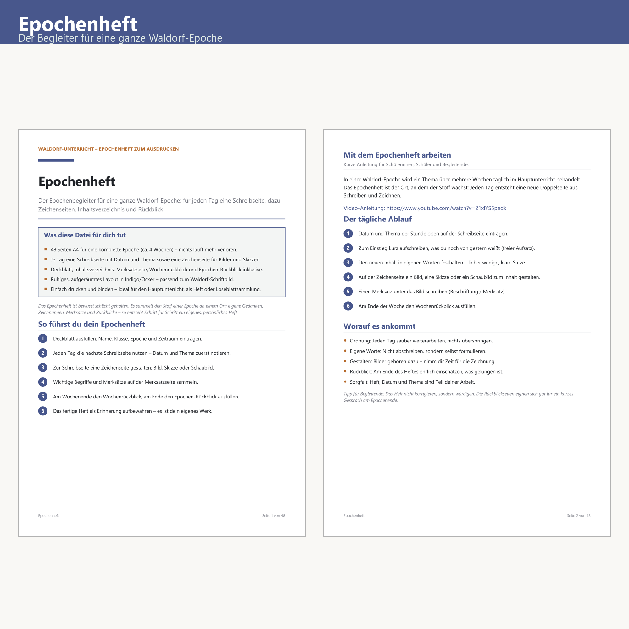 Main Lesson Book (48) – Cover