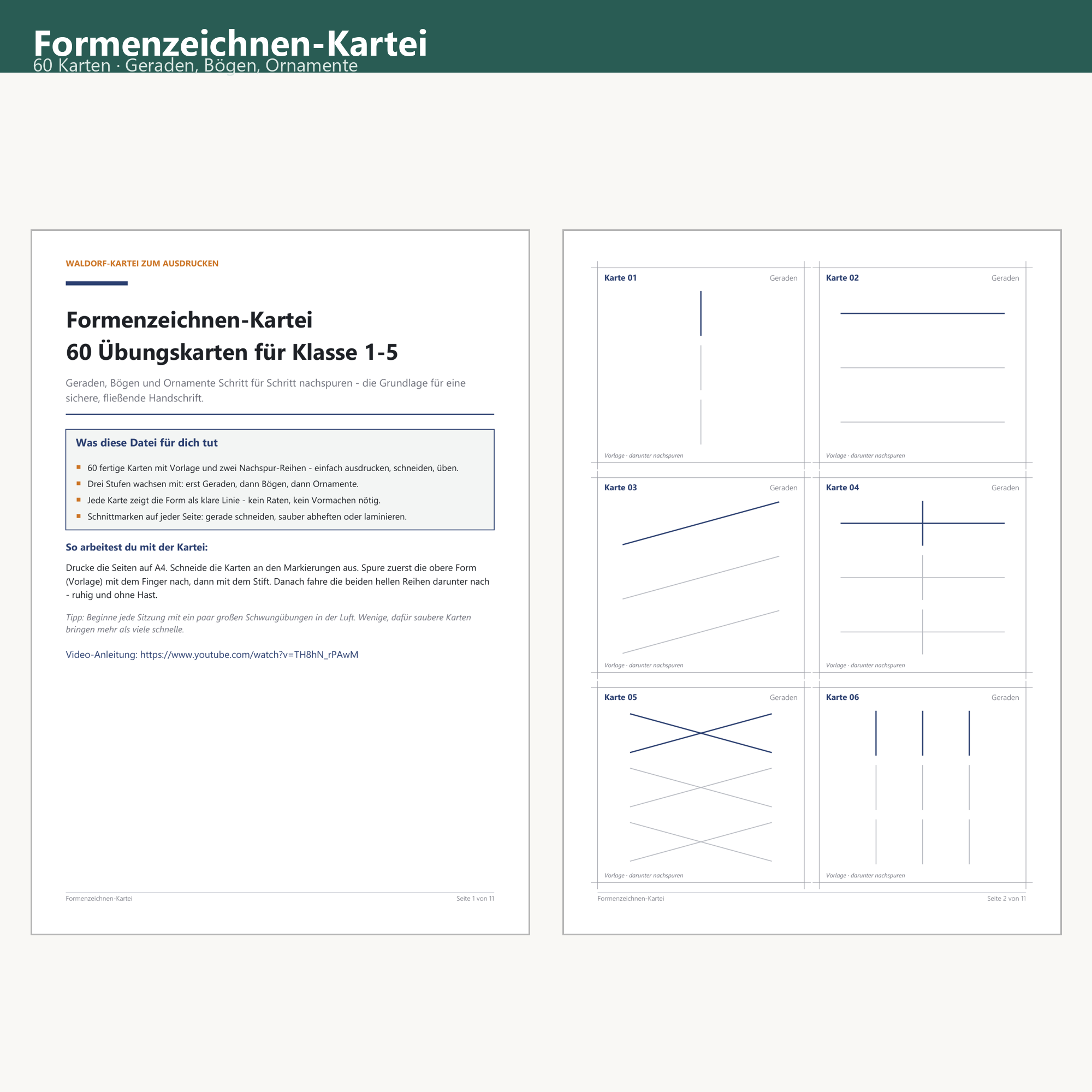 Formenzeichnen-Kartei Kl. 1–5 – Cover