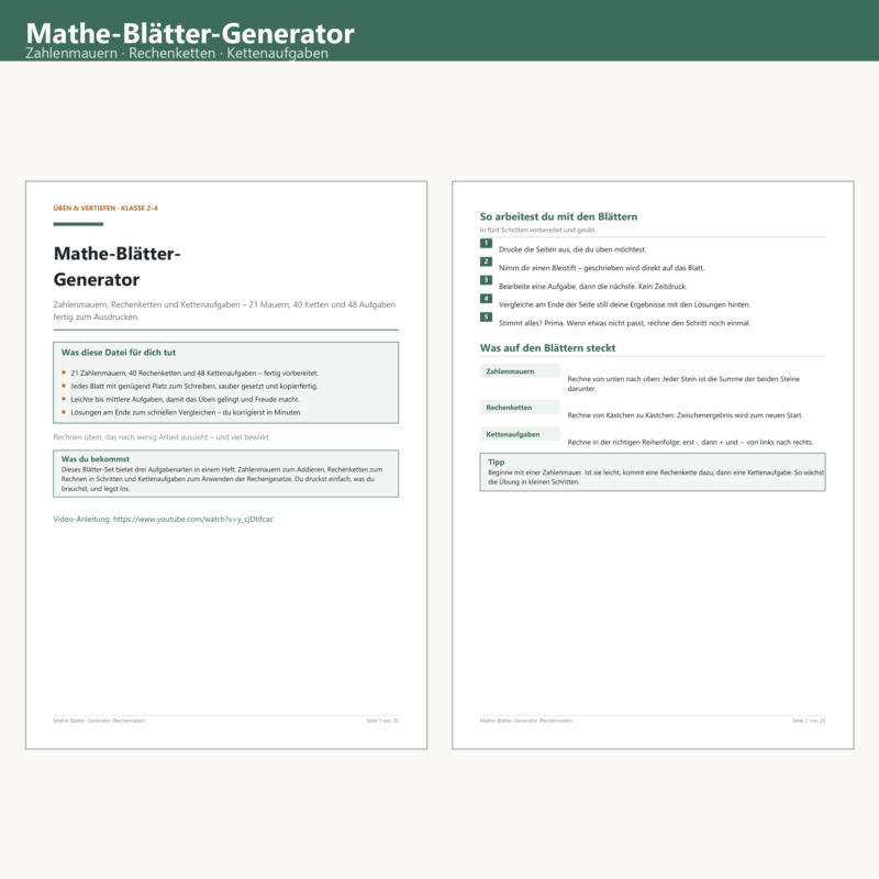 Math Worksheet Generator