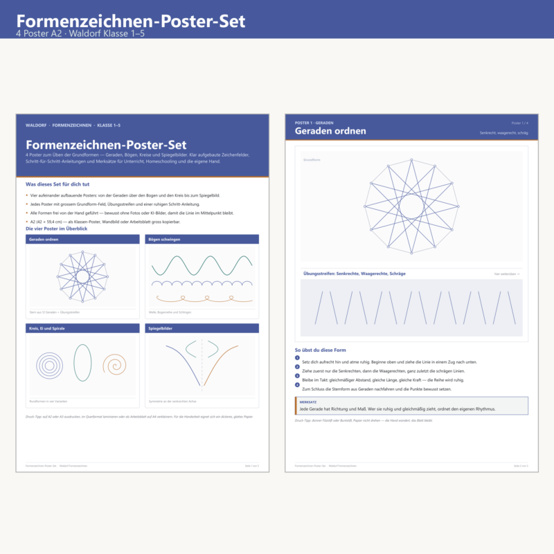 Formenzeichnen-Poster-Set