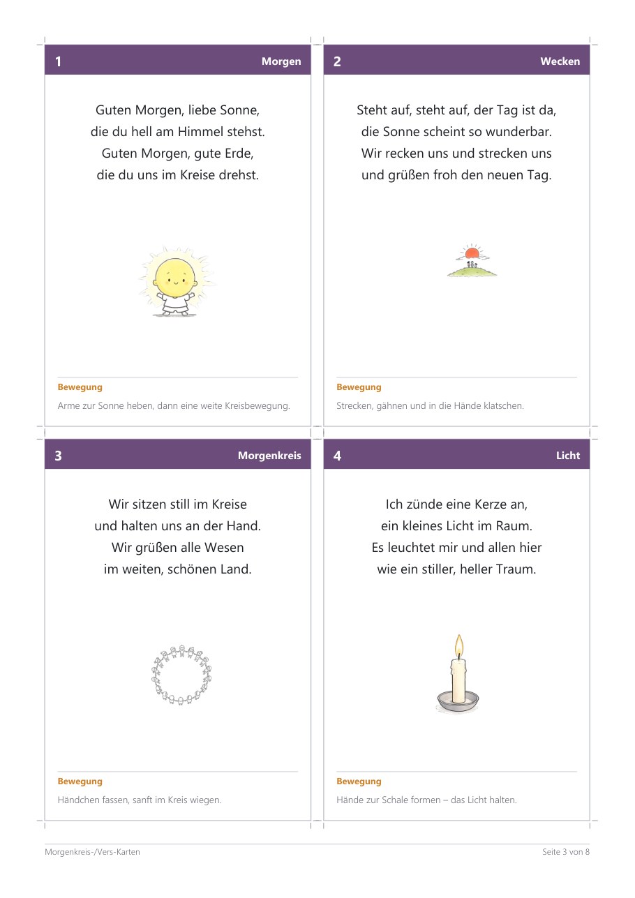 Morning Circle Verse Cards (24) – Blick ins Heft, Seite 2