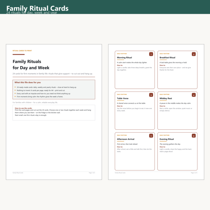Family Ritual Cards