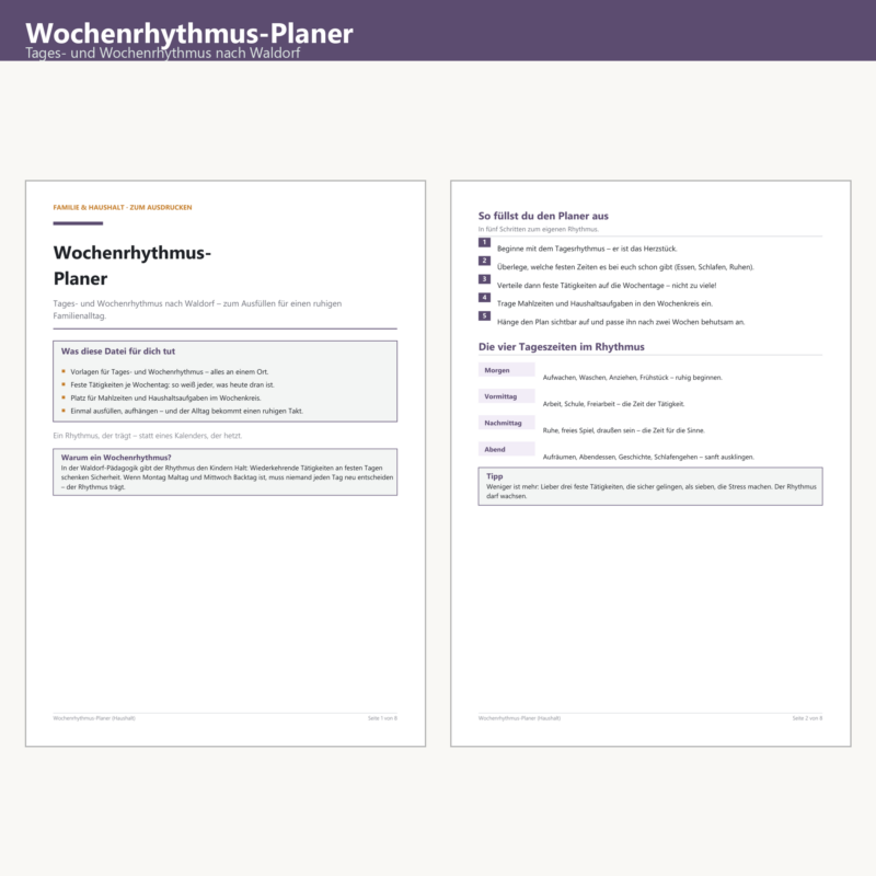 Wochenrhythmus-Planer (Haushalt)