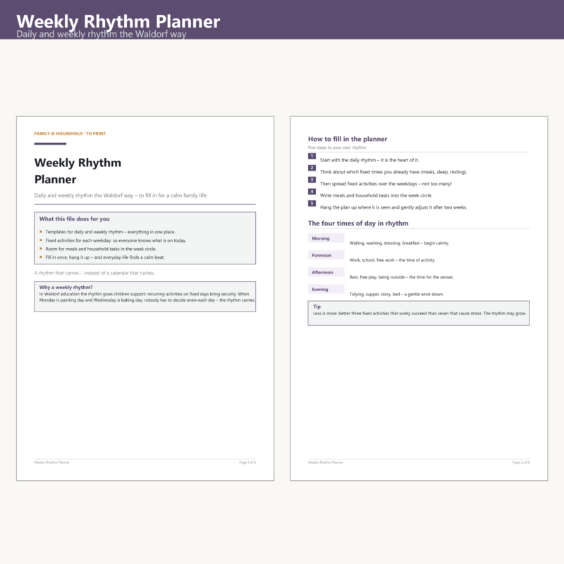 Weekly Rhythm Planner