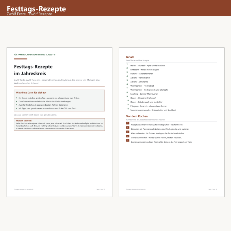 Festtags-Rezepte (Jahreskreis)