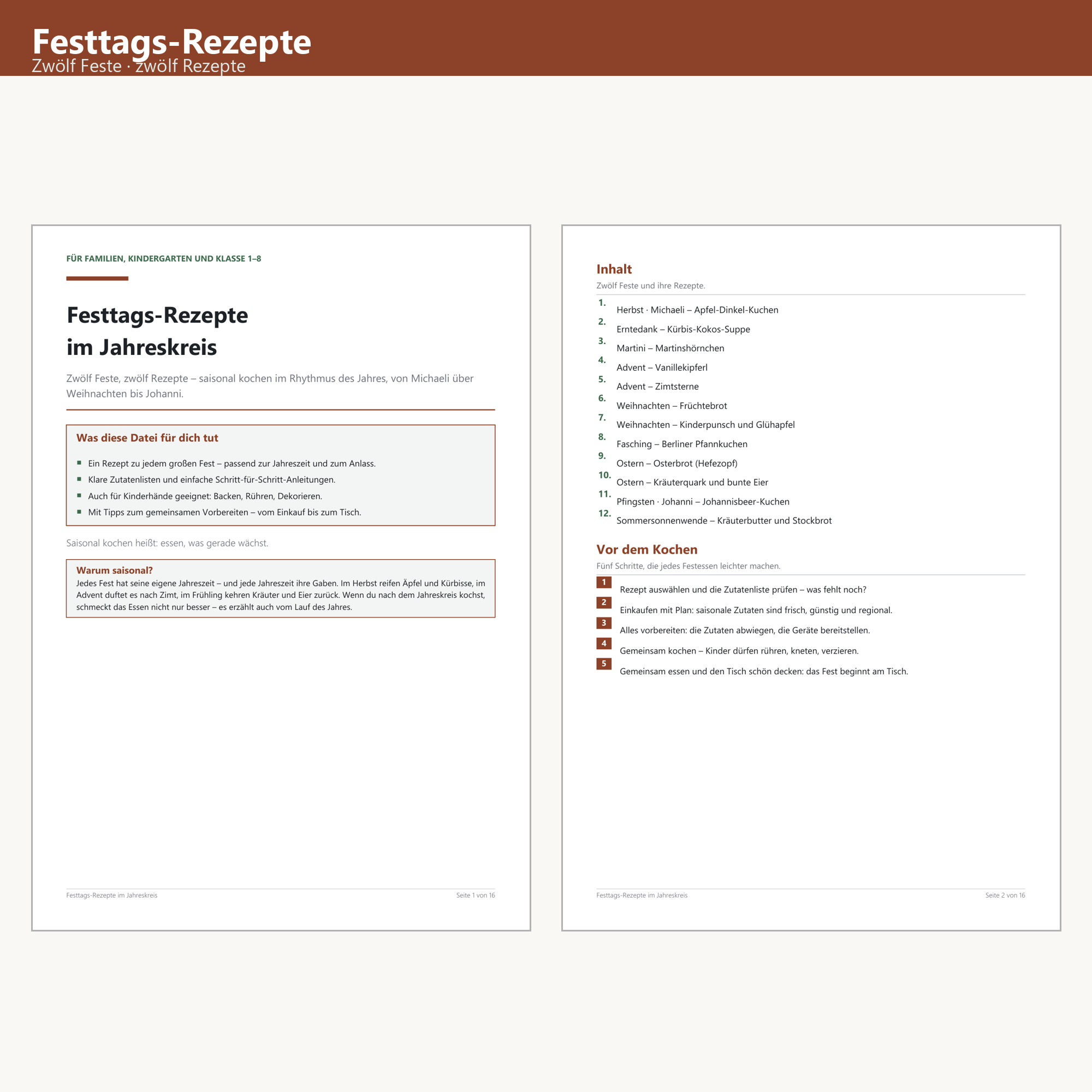 Festtags-Rezepte (Jahreskreis) – Cover