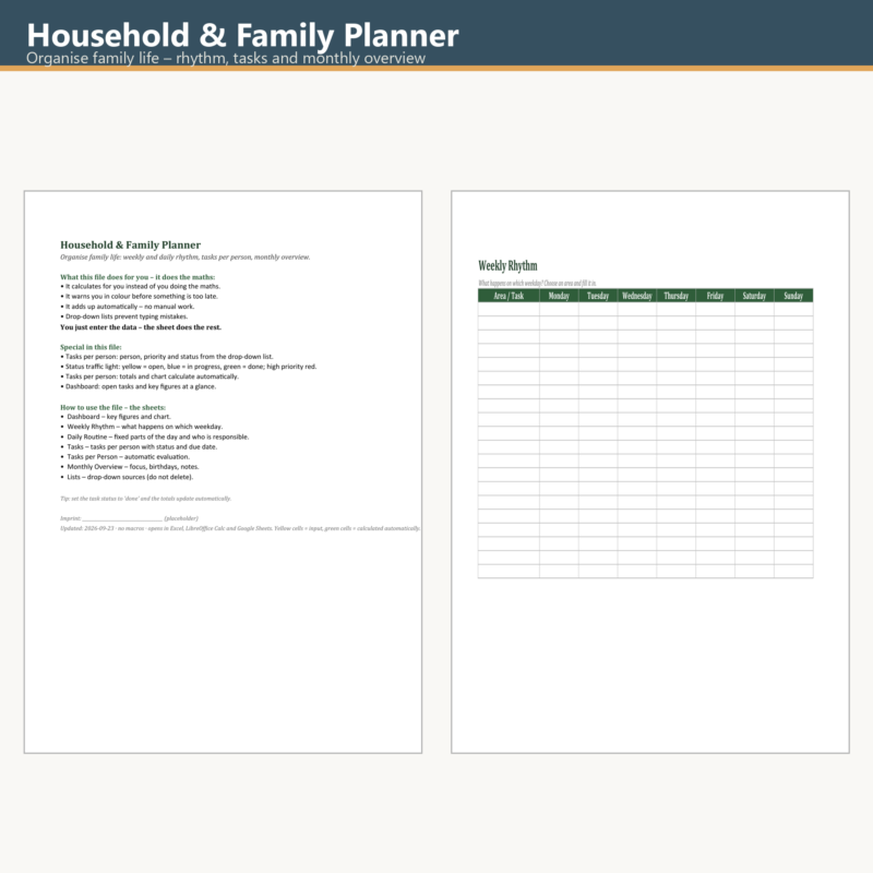Household & Family Planner