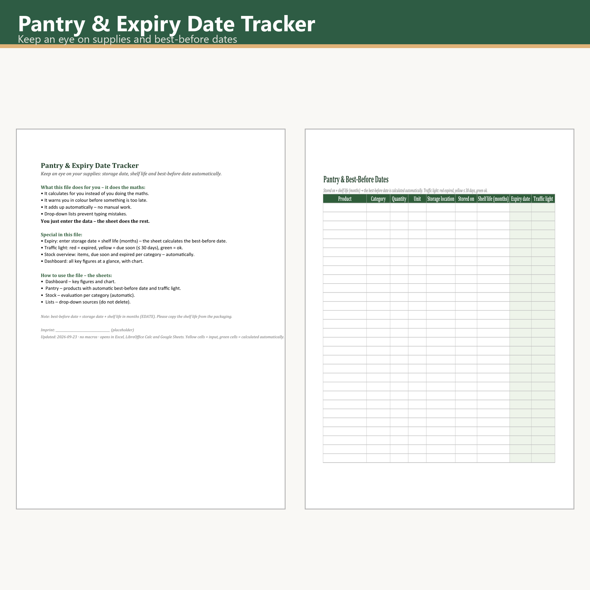 Pantry & Expiry Date Tracker – Cover