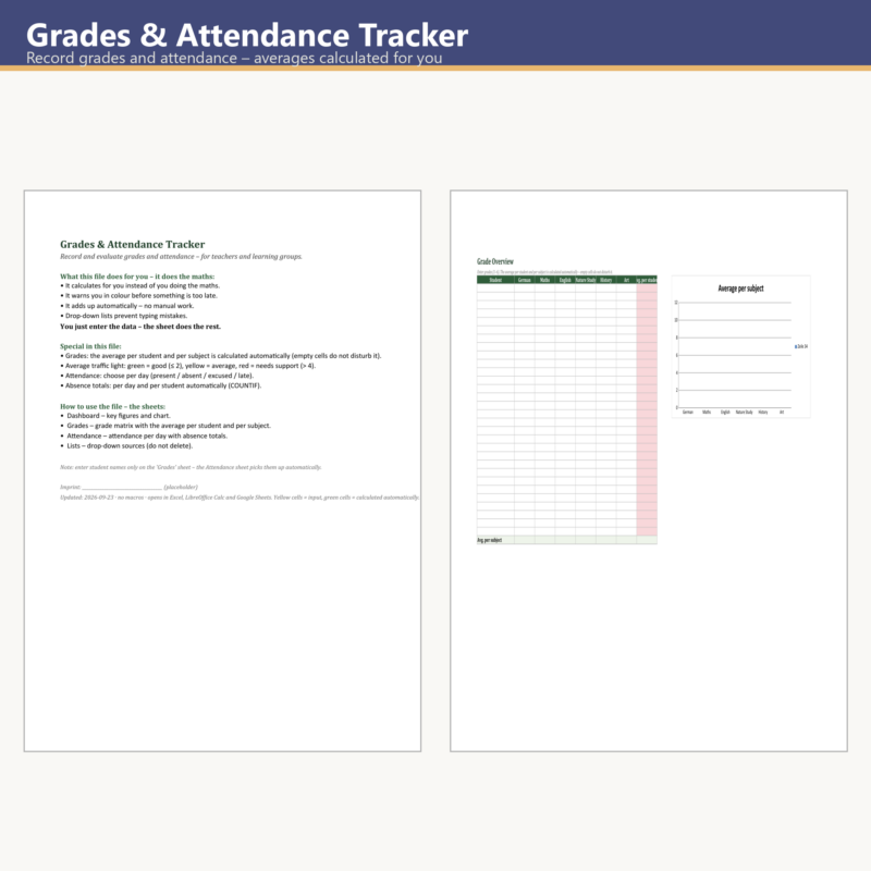 Grades & Attendance Tracker