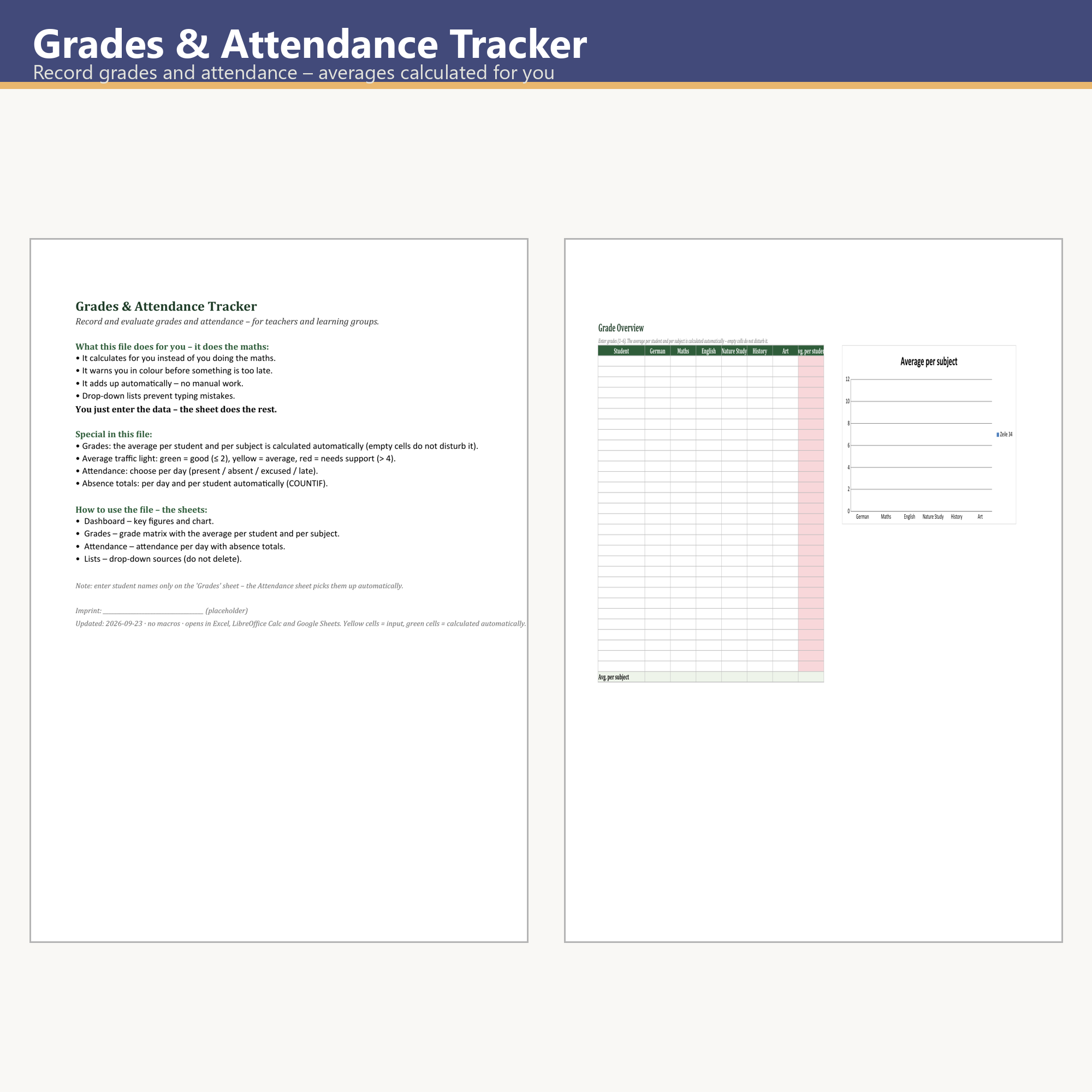 Grades & Attendance Tracker – Cover