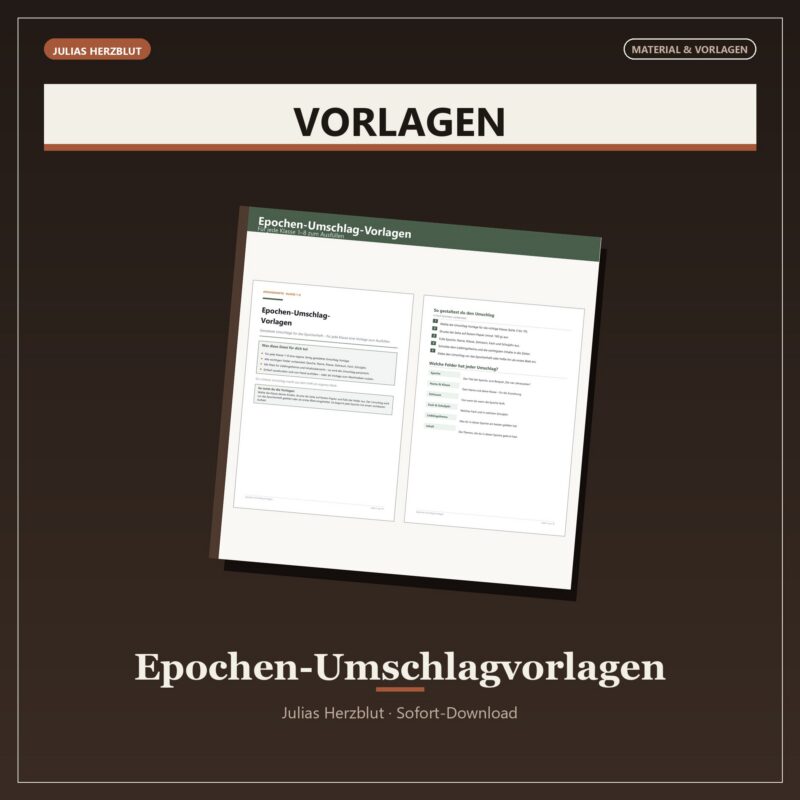 Epochen-Umschlag-Vorlagen (editierbar)